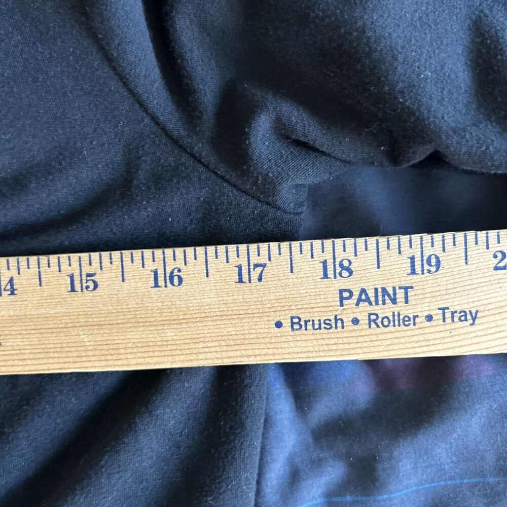 BOSTON PROPER Y2K Bling Hoodie Womens Small Black Fleur De Lis Rhinestone Jacket - Picture 8 of 11